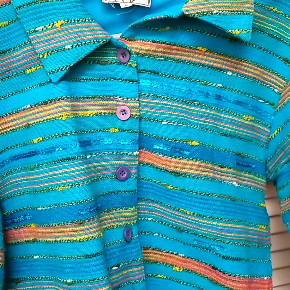 Colorful 6 button jacke